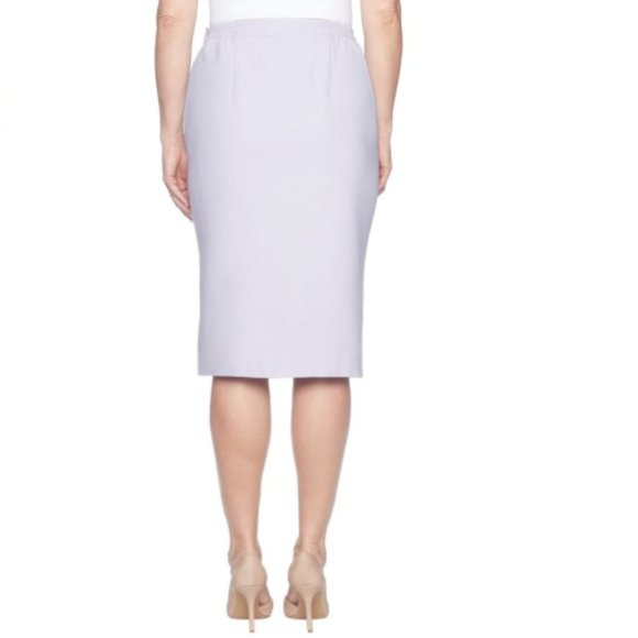 Womens Alfred Dunner Roman Holiday Straight Skirt LILAC Size 14 16 20 NWT - Picture 2 of 2